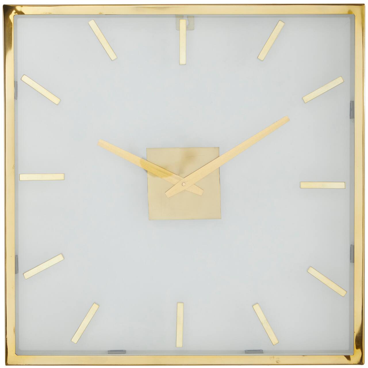 20" Gold Stainless Steel Wall Clock with Clear Face